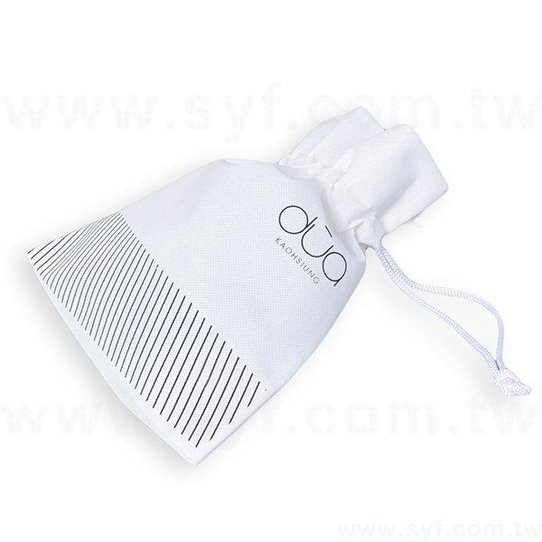 不織布束口袋-厚度80G-尺寸W21*H25*D11.5-單色單面-可客製化印刷LOGO_3